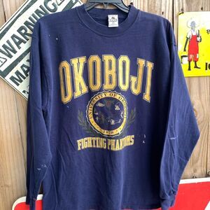 Vtg 90s University of Okoboji Fighting Phantoms Long sleeves Galt Sand shirt L